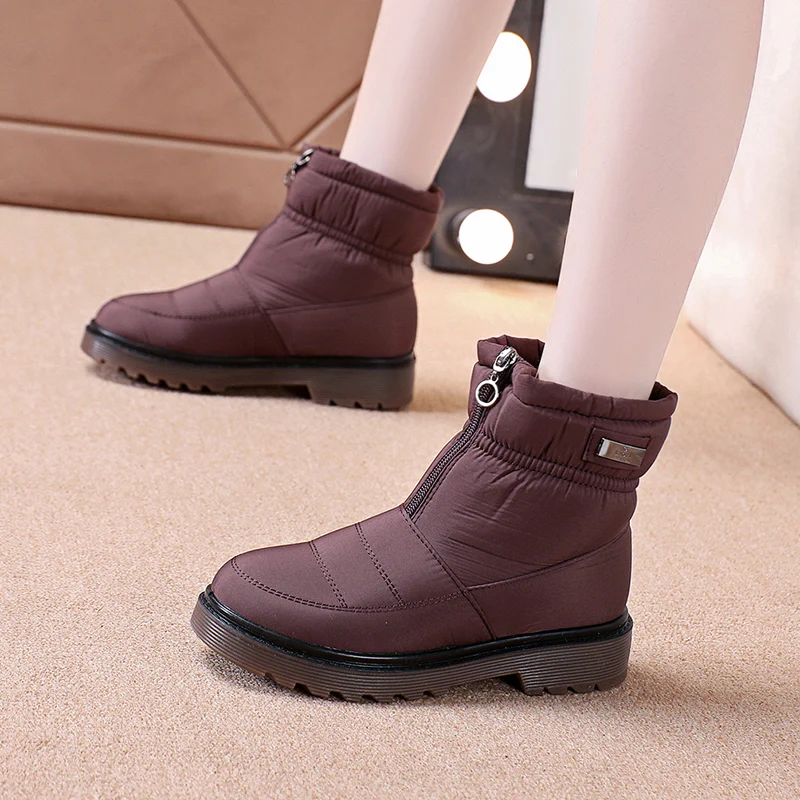 

Women Ankle Boots Fashion Waterproof Snow Boots For Winter Shoes Female Casual Lightweight Platform Keep Warm Cotton Shoes