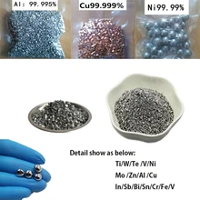 

5-50g Grain High Purity Ti/W/Te /V/Ni /Mo /Zn/Al /Cu/In/Sb/Bi/Sn/Cr/Fe/V for Collection Metal Particles Simple Element Crafts