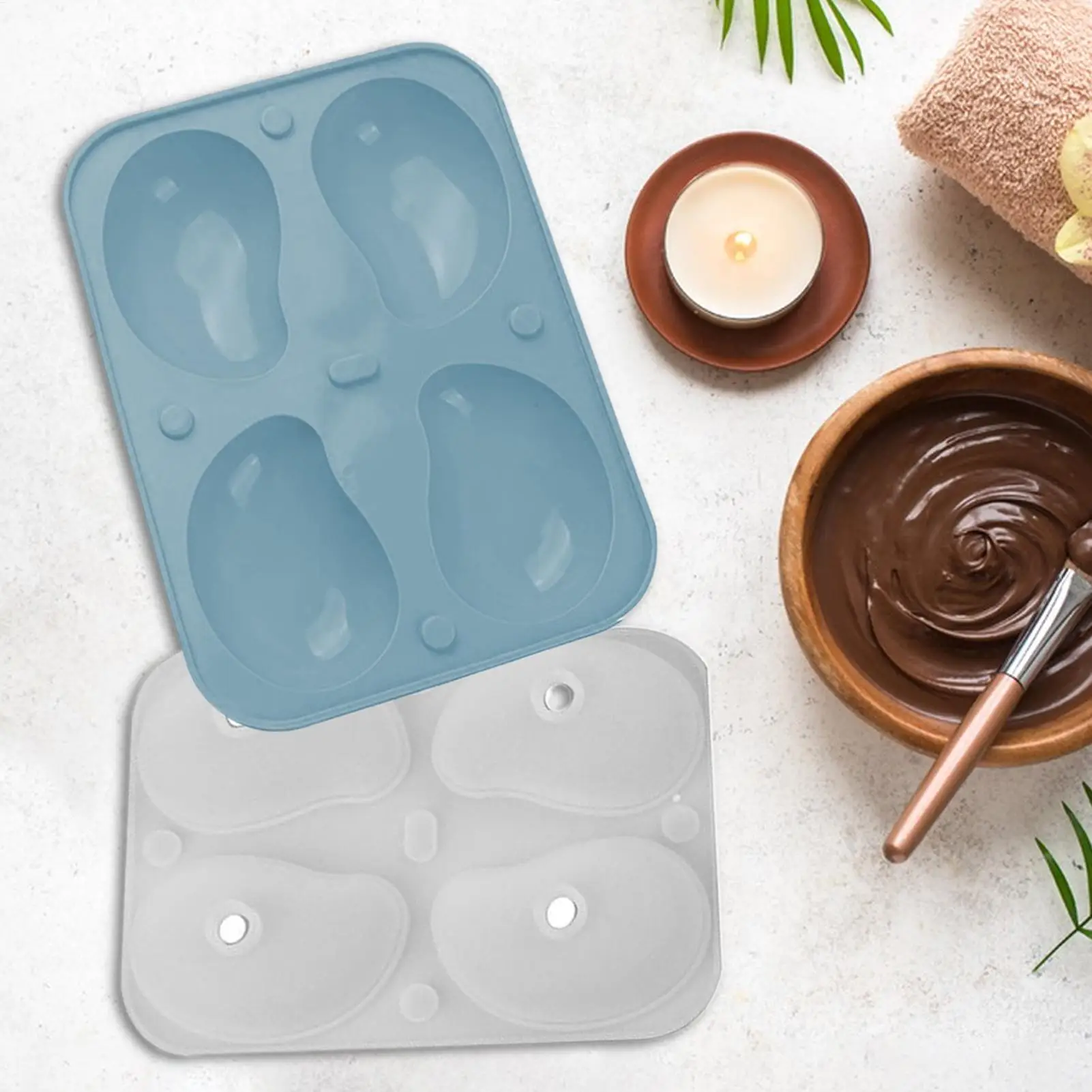3D Homemade Chocolate Mold Mango Shape Mousse Mold 4Cavity Easy Demoulding Cake Moulds Fruit shape dessert chocolate baking tool