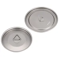 Titanium Cup Lid Camping Pot Lid Gray Mug Lid Lightweight Lid 80/95/120mm Cooking Supplies For Cup Mug Pot Kettle 2