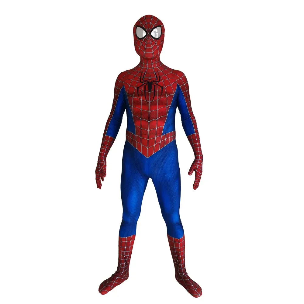 thumbnail image 1 of Niños Halloween clásico Raimi Spiderman disfraz Cosplay adulto Zentai traje Spiderhero mono fiesta monos, 1 of 5
