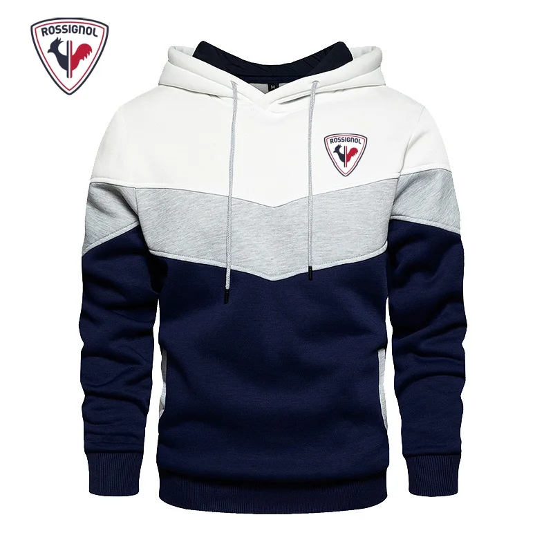 ROSSIGNOL Men's Casual Running Hoodie Rubber Jacket