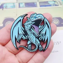 Blue - Eyes White Dragon Cartoon Metal Pin - Stylish Brooch for Backpacks and Clothing, Perfect Accessory Gift (Yu - Gi - Oh )