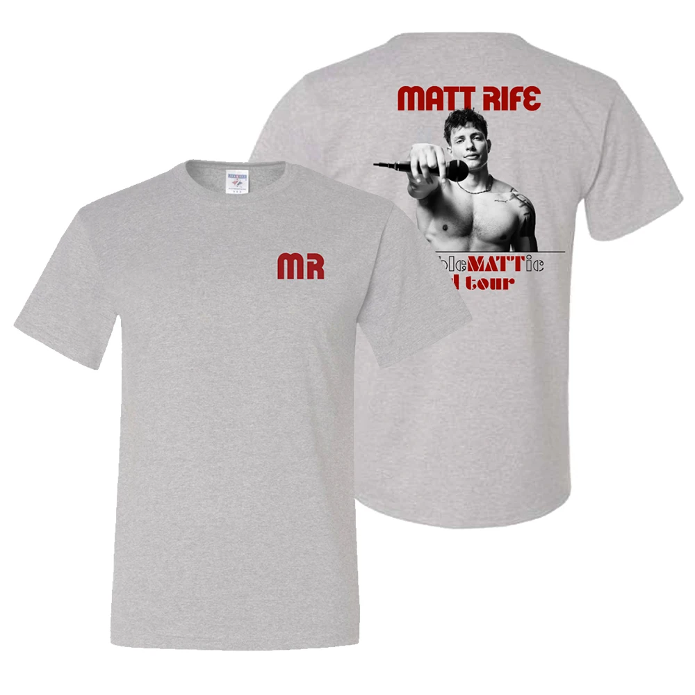 

Matt Rife Short Sleeve Gray ProbleMATTic Tour Tee Merch Print T-shirt Unisex Fashion Funny Casual