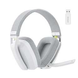 Wireless Gaming Headset with Microphone - Enhanced Sound & Bluetooth Connectivity (White)