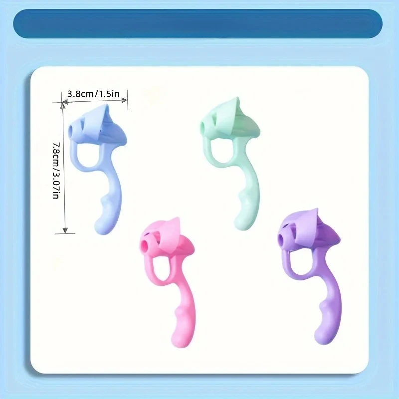 펜 그립 5pcs 필기 보조용 부드러운 실리콘 쓰기 자세 교정기 인체공학적 쓰기 교정 도구 학생 용품