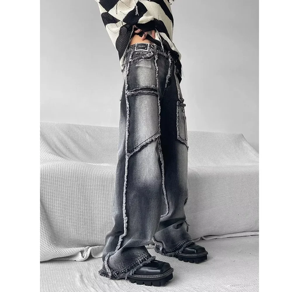 Men's Gothic Baggy Jeans 2022 Punk Y2K Streetwear Vintage