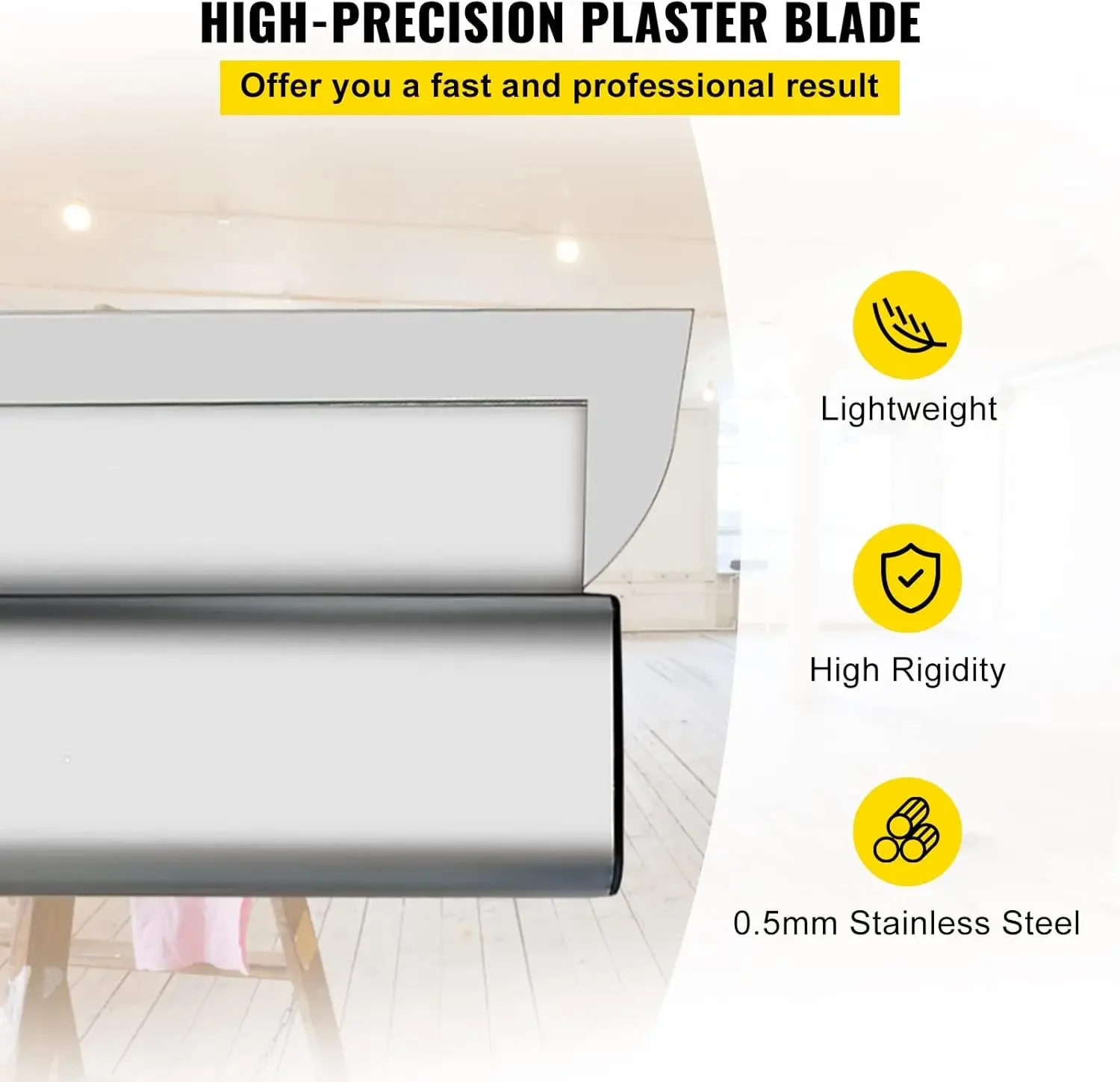 Skimming Blade Set,10"+24"+32" Blades + 35"-78" Extension Handle，European Stainless Steel Construction Knife, Aluminum Blade Pro 3