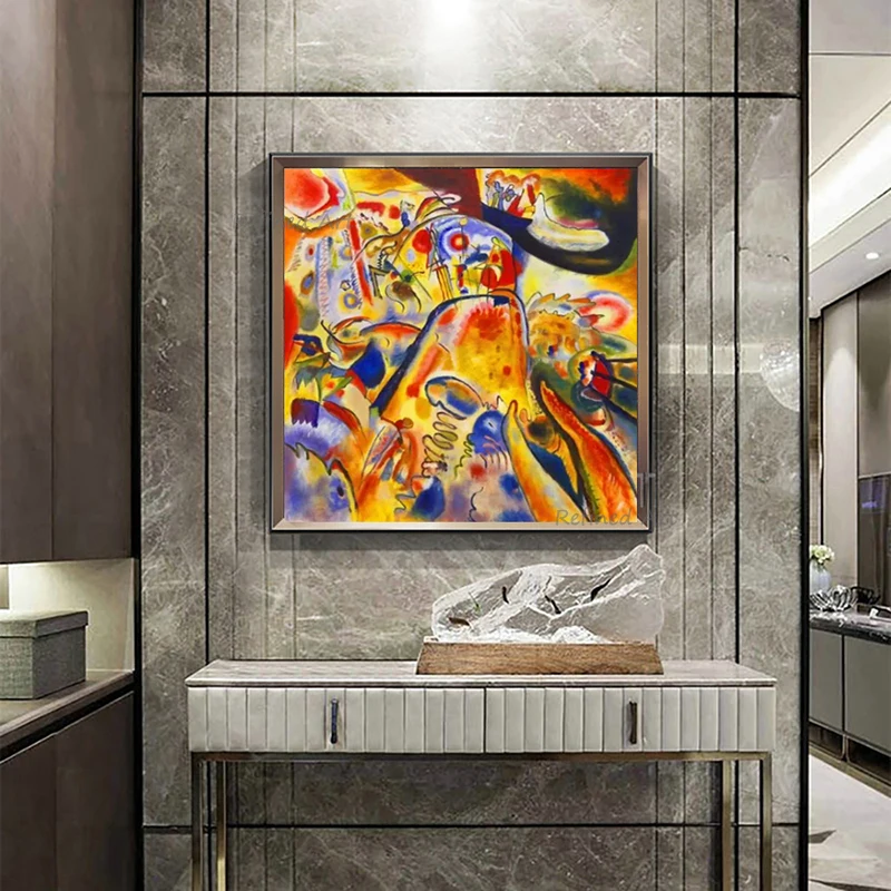 

Картина маслом, ручная роспись, вассилий Кандинский, абстрактная настенная живопись, холст, современные картины для гостиной, домашний декор, картины