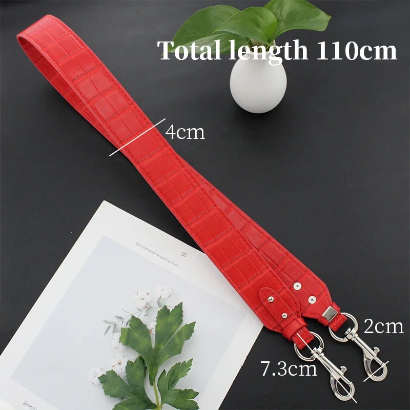 TINBERON Wide Shoulder Strap High Quality Bag Strap Crocodile Pattern Bag Strap Fashion Genuine Leather Straps Bag Accessories