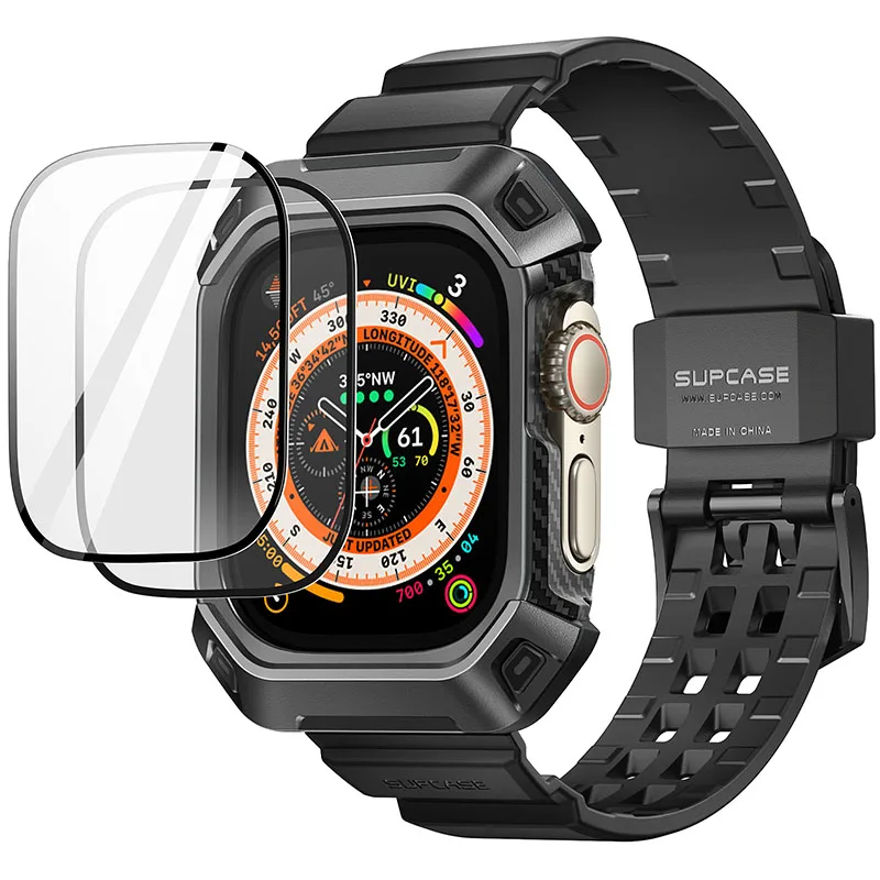 Per Apple Watch Ultra Case 49Mm (2022/2023) Supcase Ub Pro Custodia Protettiva Robusta Con Cinturini [2 Pack Screen Protector]