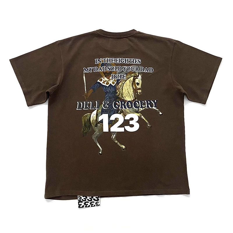 

Best Version 1:1 High Street RRR123 Rider Printed Women Men Short Sleeve T shirts tees Hiphop Oversized Men Cotton T shirt