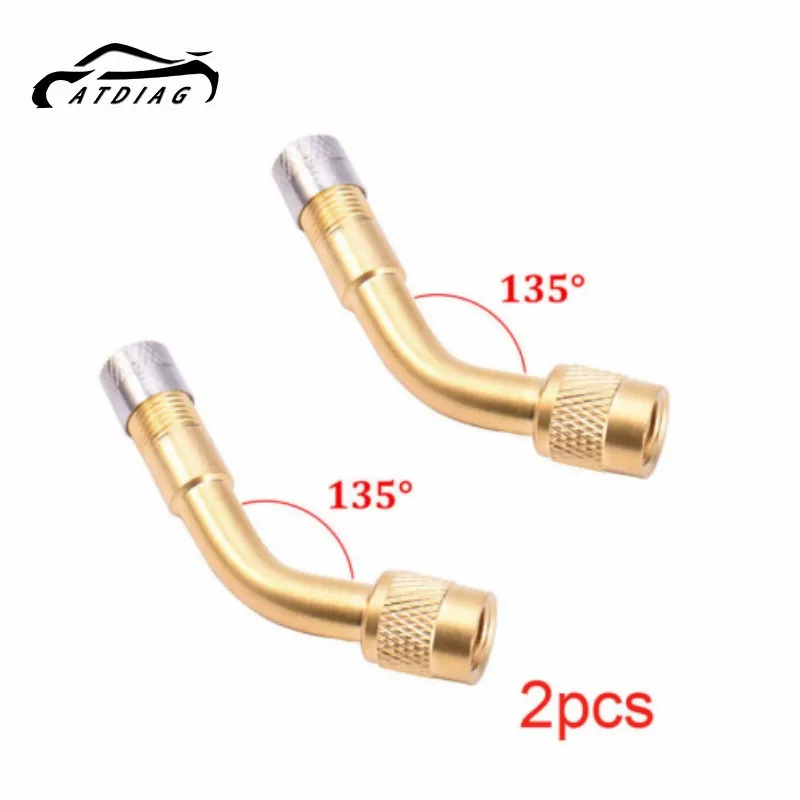 

2Pcs Motorcycle 45 90 135 Degree Angle Bent Valve Adaptor Tyre Tube Valve Extension Adapter for Truck Car Moto Bike