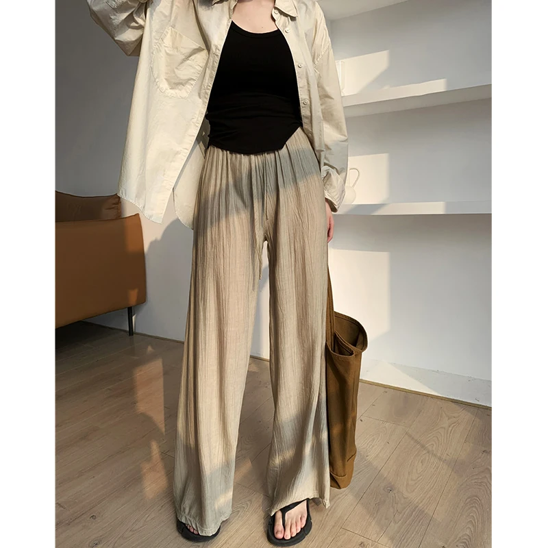 

Women's Y2K Clothes Vintage Summer High Waist Straight Leg Trousers Baggy Wide Leg Dragging Jogger Pants Korean Style 2023