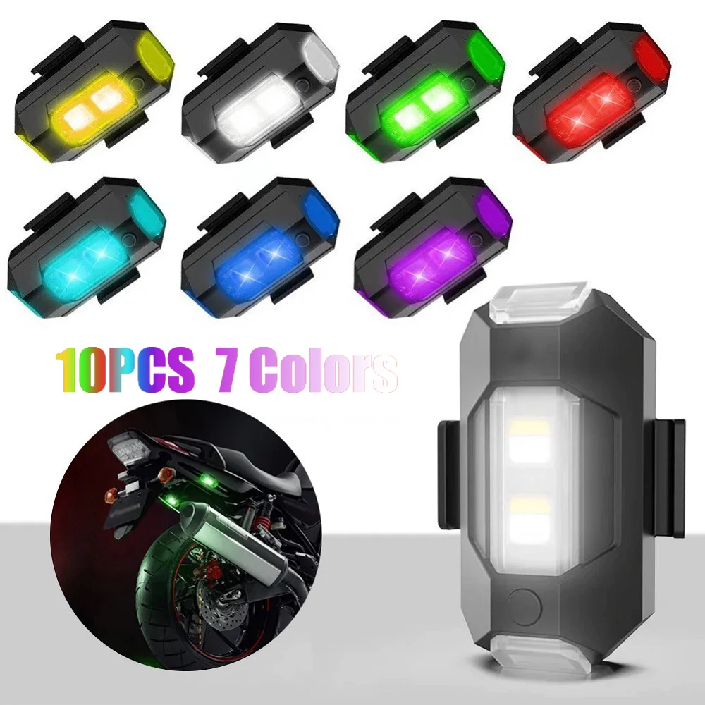 LED Anti-collision RGB Warning Light Mini Drone Strobe Light 7 Color Turn  Flashing Signal Indicator