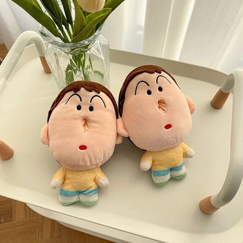 

21cm Anime Crayon Shin-Chan Boochan Tissue Box Originality Plush Doll Funny Design Plush Stuffed Keychain Couple Bag Pendant