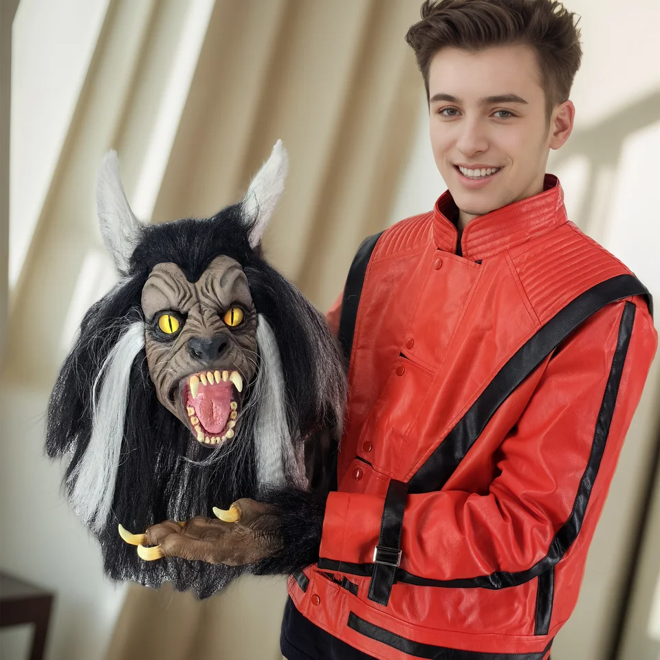 Impersonator Michael Jackson Costumes Stuff Thriller Mask Claw for Werewolf  Halloween - AliExpress, image size:960x960