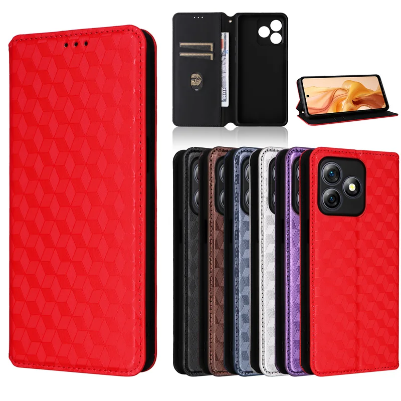For Ulefone Note 18 Ultra stereoscopic lines flip wallet skin PU case purse for Ulefone Note18 Ultra Magnetic Phone Cover