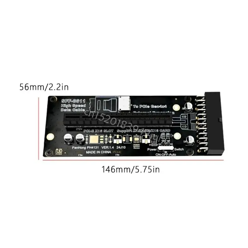 원활한 작동을 위한 연결 와이어가 있는 외부 GPU 확장 카드 Q81E
