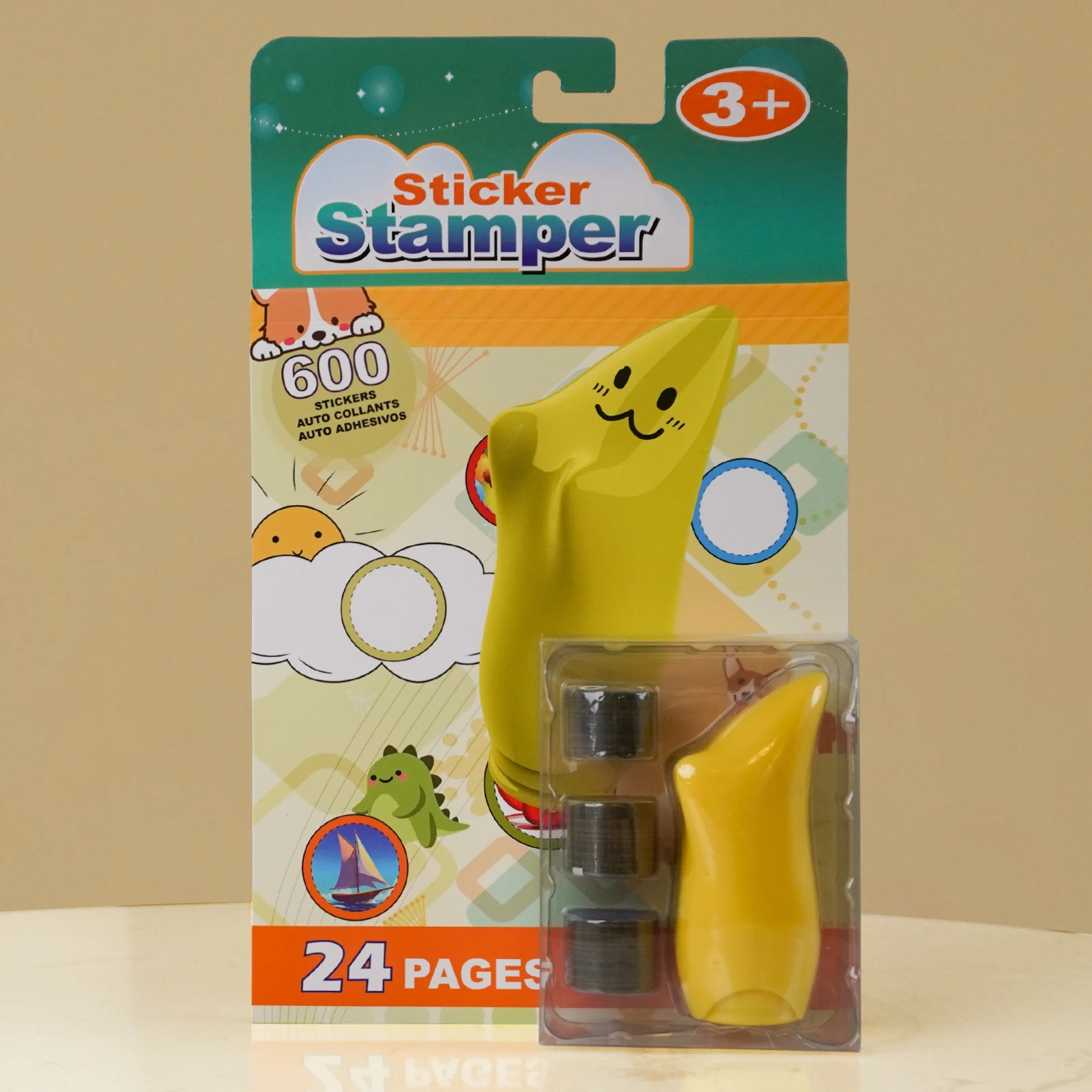 ​24 pages of animal and alphabet picture book and stamps x 3， plus 1000 stickers for boys girls 3+