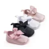 Toddler Prewalker For Baby Girl Mary Jane Shoe Flats Newborn Non-slip Soft Soles with Bows Infant Walking Toddler First Walkers 1