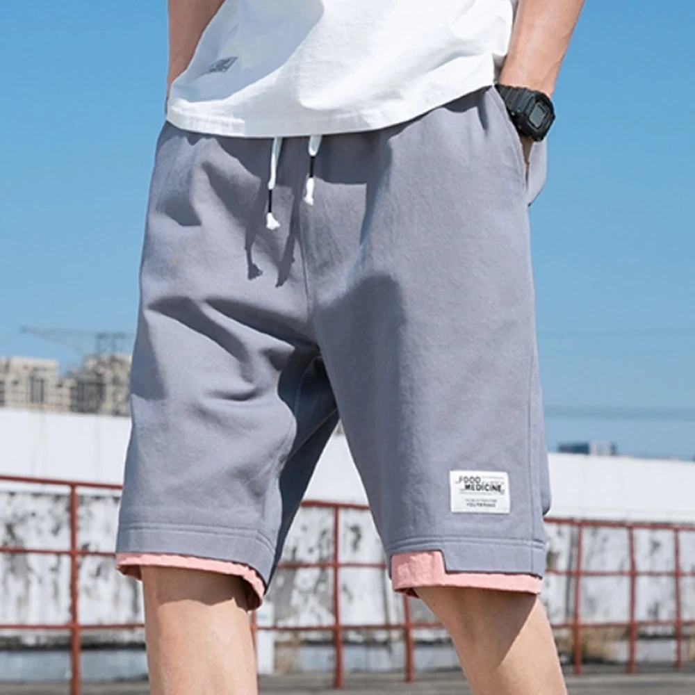Shorts For Men Casual Streetwear Patchwork Men Sweat Shorts Summer