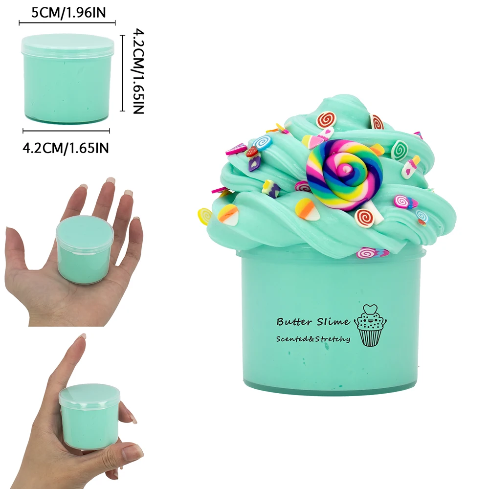 Lollipop Panda Slime Ice Cream Cotton Mud Slime Foaming Glue DIY Decompressing Toy slime kit fluffy slime
