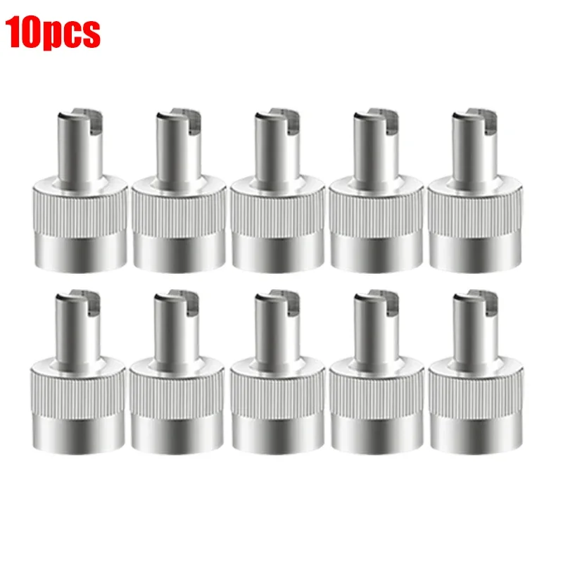 10-Pack Copper Tire Valve Stem Caps with Built-In Core Removal Tool for Vehicles and Motorcycles
