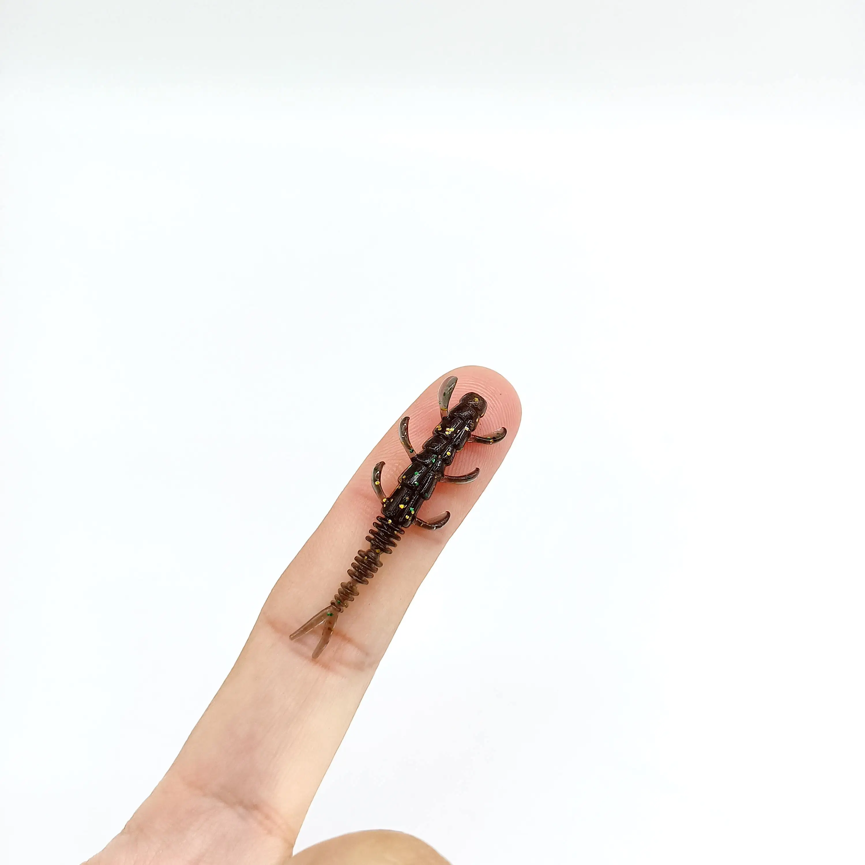 HOFISH TPE 미니 웜 소프트 낚시 루어 지그 워블러, 실리콘 인공 미끼, 배스 잉어 페스카 낚시 태클, 0.35g, 40mm, 10 개