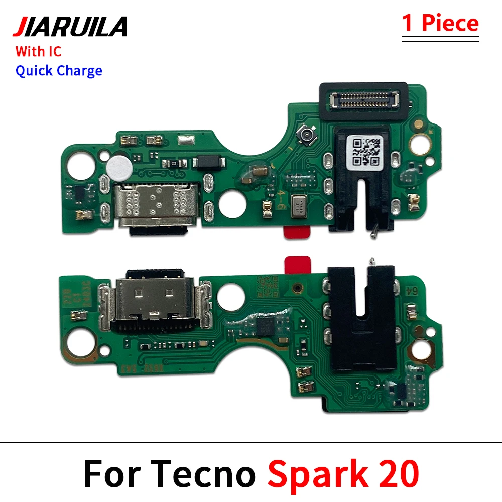 Connecteur De Recharge USB Pour Tecno Spark 7T KF6P - Dock Avec Microphone, Neuf Sous Blister