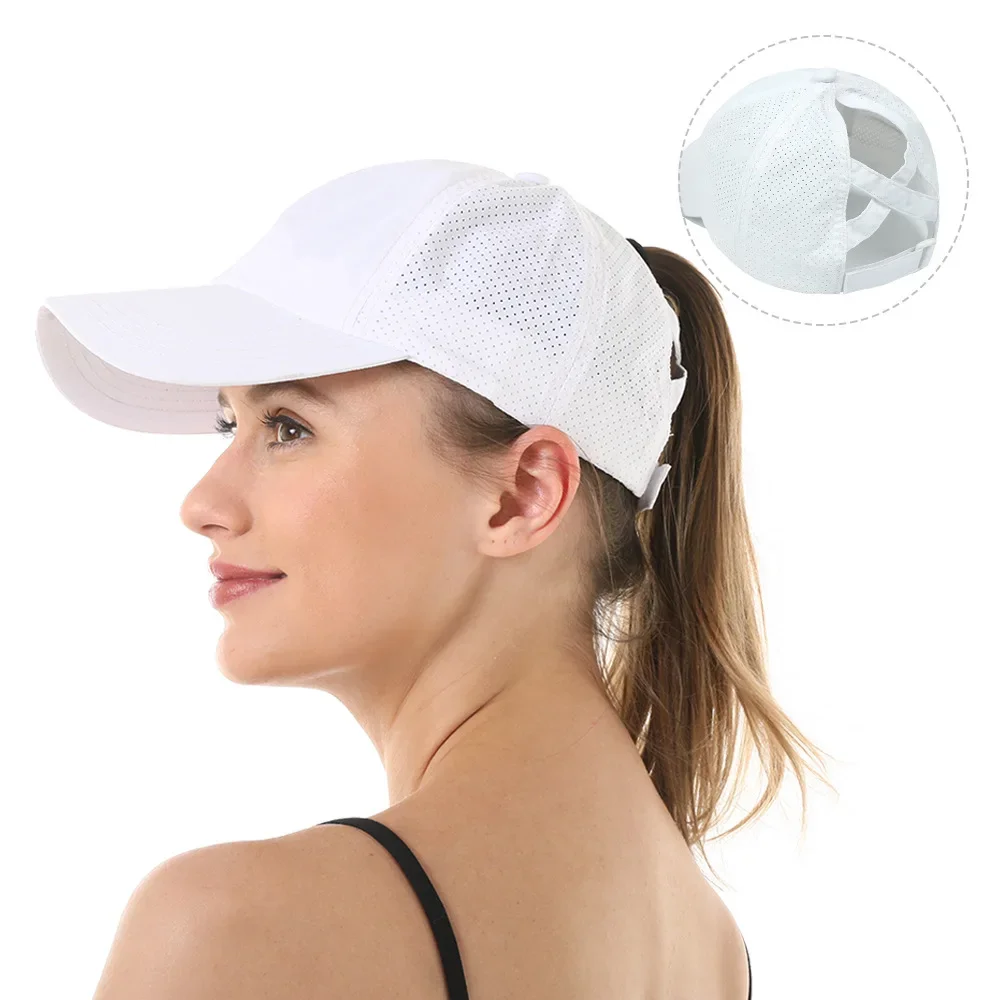 Quick Drying Ponytail Baseball Cap for Women Mesh Summer Hats
