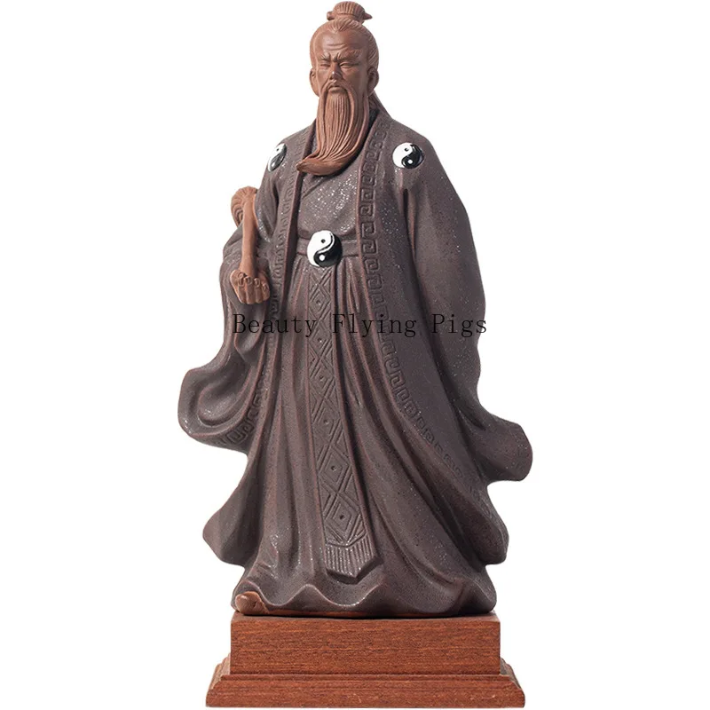1 Chinese Zen Zisha Craft Zhang Sanfeng Character Decoration Ornament Home Statues Crafts