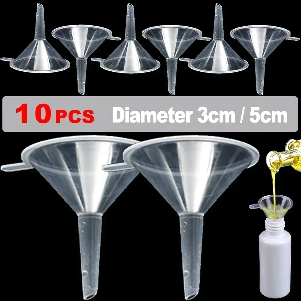 Mini Transparent Funnel Small Mouth Liquid Oil Hopper Plastic Gadgets Home Kitchen School Laboratory Experimental Supplies Tools