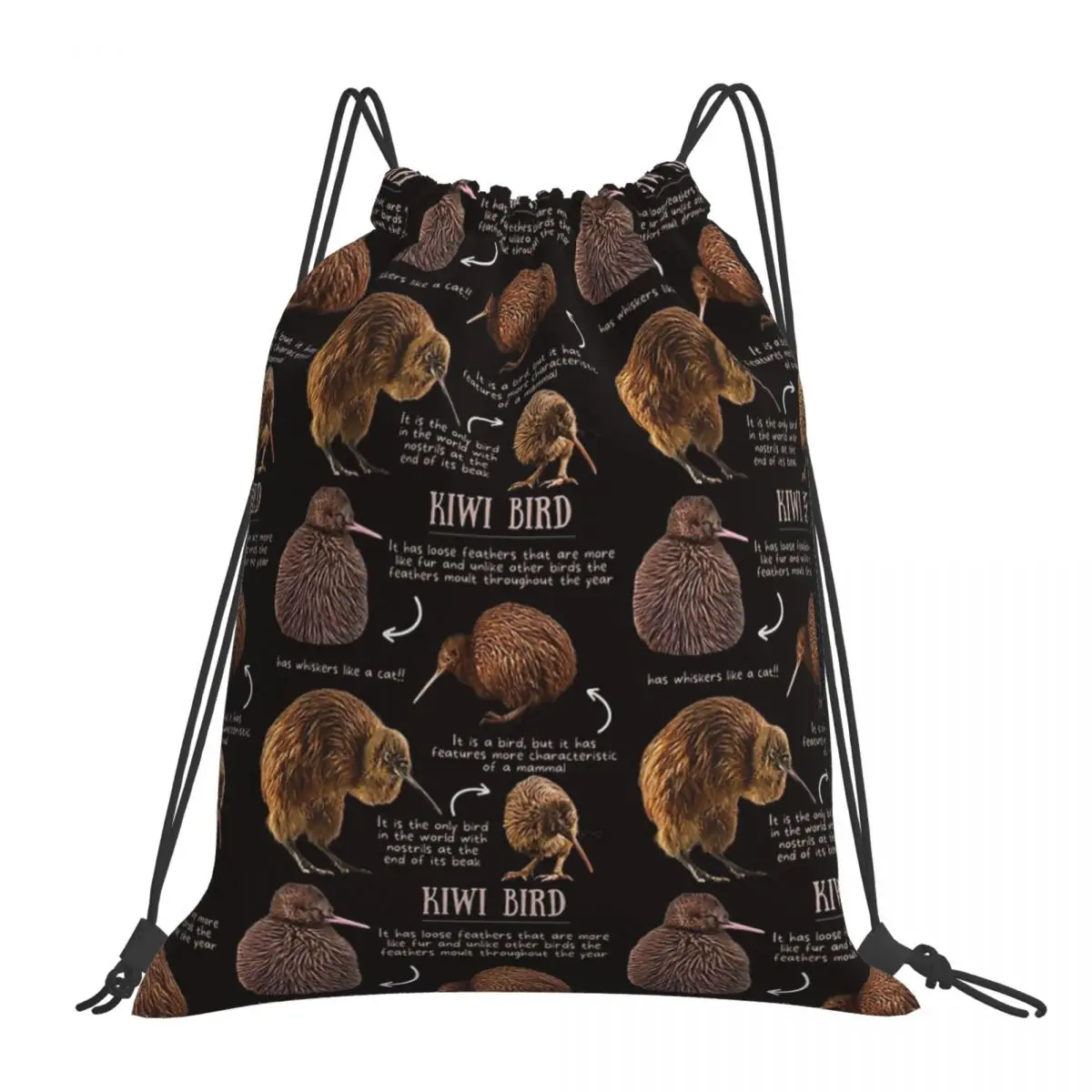 

Kiwi Bird забавные факты рюкзаки Портативные Сумки на шнурке сумка на шнурке в комплекте карманная спортивная сумка сумки для книг для путешествий студентов