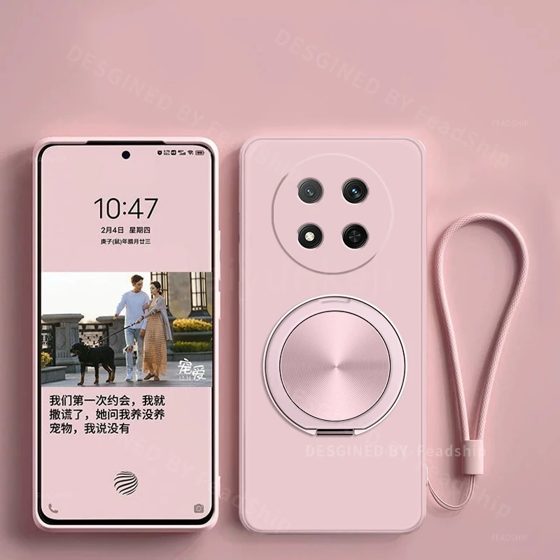 Silicone Protective Phone Case with Magnetic Holder and Screen Protector for Enhanced Grip and Security