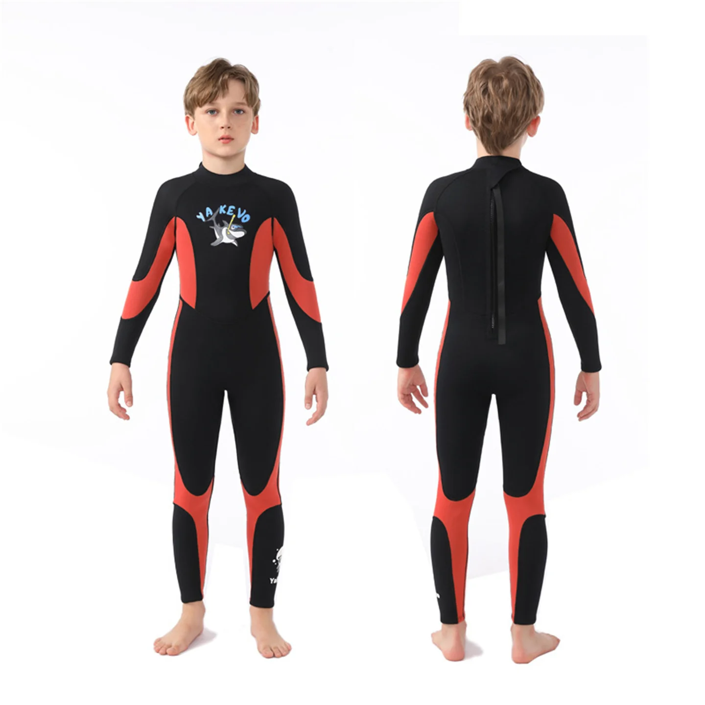 Children's Wetsuit 2.5mm Neoprene Boys And Girls One Piece Diving Suit Long Sleeved Surfing Snorkeling Winter Thermal Swimsuit