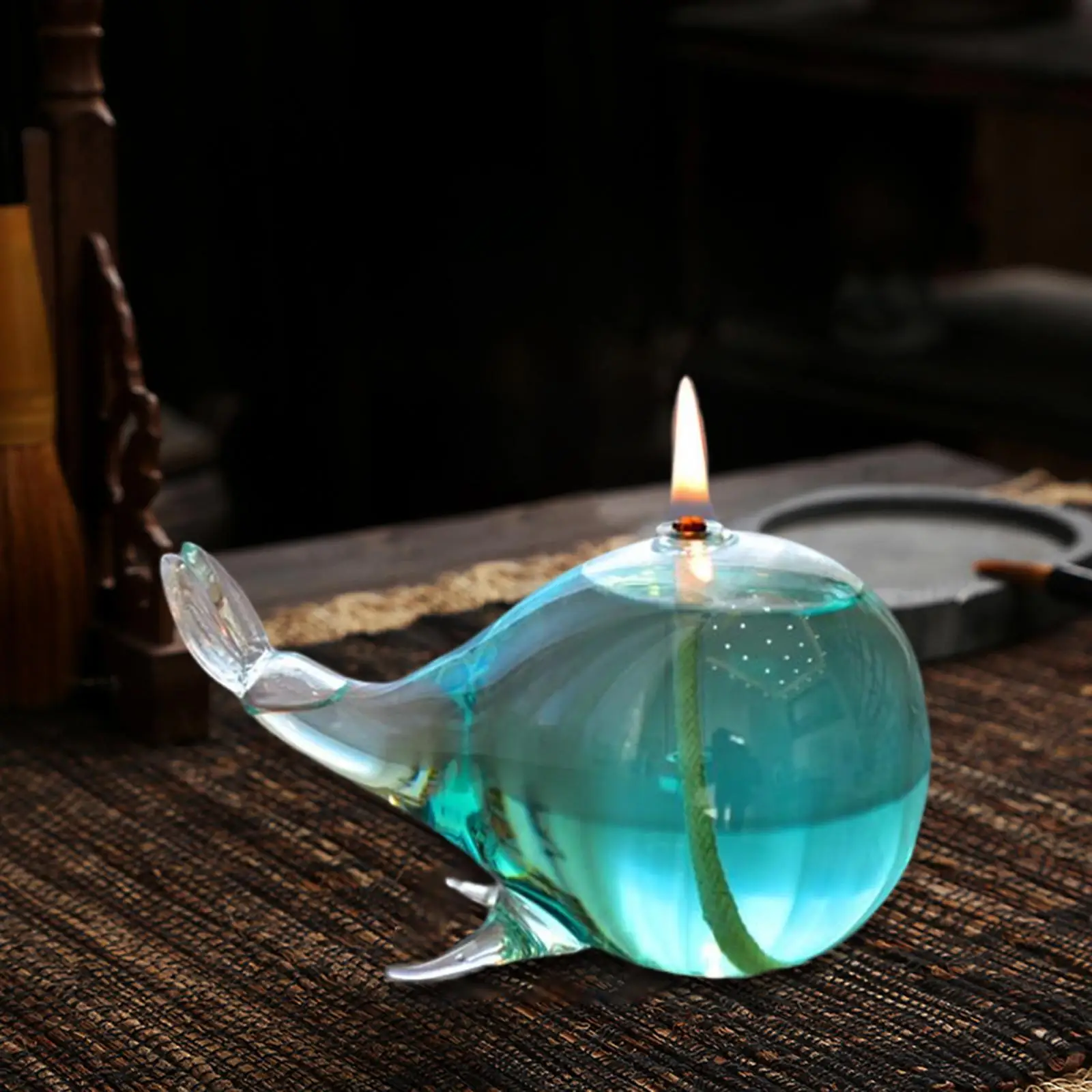 Oil Lamp Whale Design Arts Crafts for Living Room Desk Decor Collection