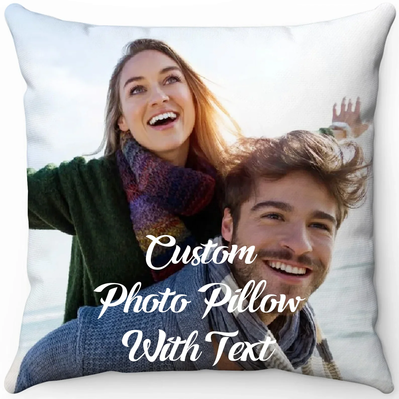 Cushion Cover Pillow Case Cover Photo Pillow Cases Personalized Decorative Pillow Cover w/ Any Picture Box-Decorative Cushion Cover for Sofa
