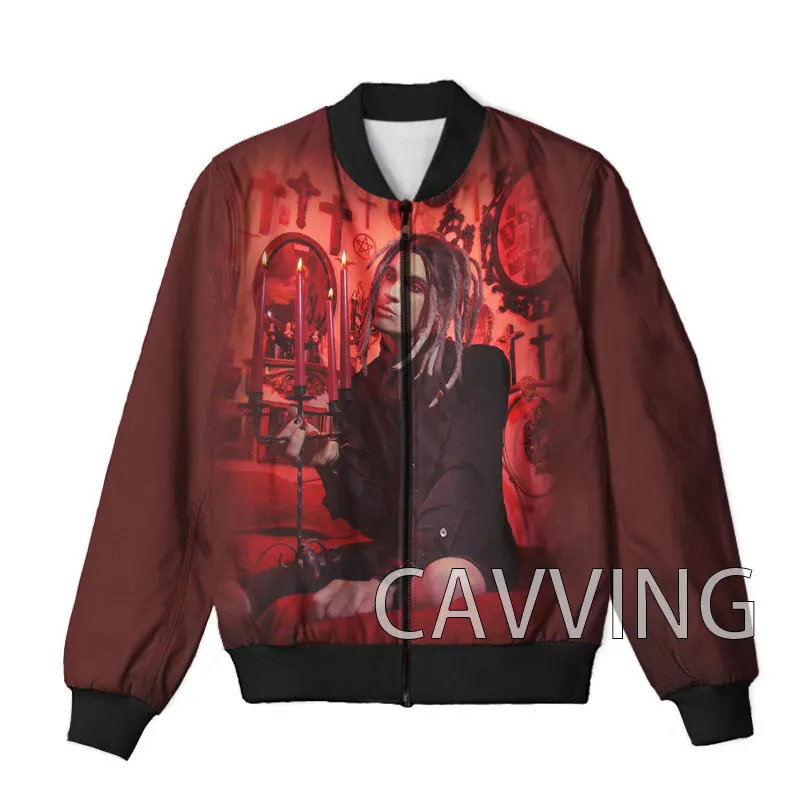 

CAVVING 3D Printed Davey Suicide Rock Zipper Bomber Jackets Men Overcoat Mens Coat Zip Up Jackets for Women/Men