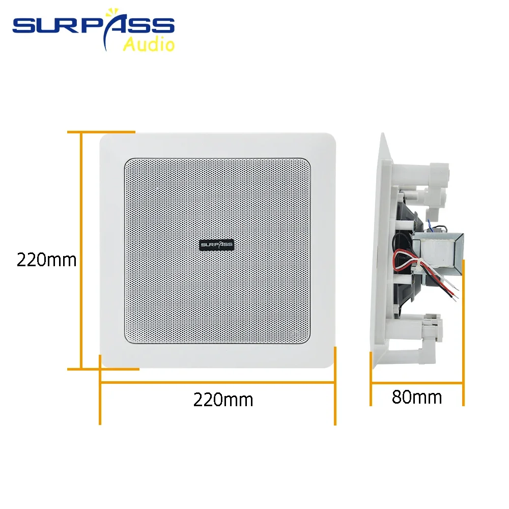 Full Range 3/6W Waterproof Ceiling Speaker Household Embedded 6Inch Passive Speakers Public Address Background Music Loudspeaker