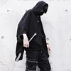 Men's Sets Black Hoodies+Pants Punk Graphic Zipper Hooded Sweatshirts Cargo Pant Men Oversized Loose Streetwear Suits 3