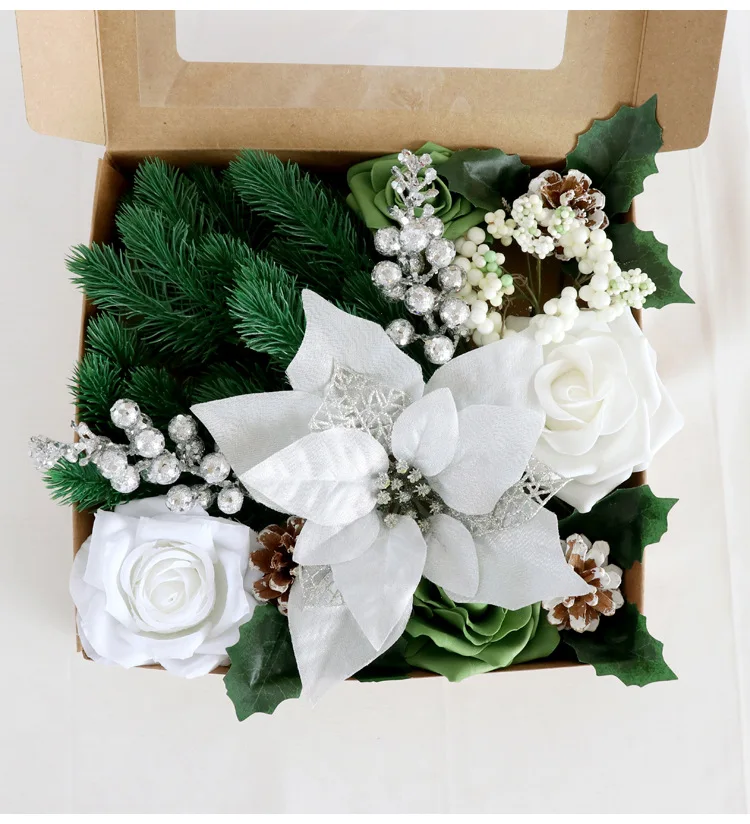 Yannew Burnt Orange Künstliche Rosen Blumen-Combo-Box-Set für DIY Herbst Herbst Boho Hochzeit Brautstrauß Arrangement Dekoration – Detail 32
