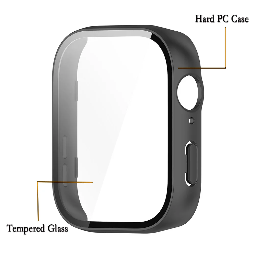 2-in-1 Protective Case For Huawei Watch Fit 3 With Screen Tempered Glass Protection Watch Protector Cover With Film