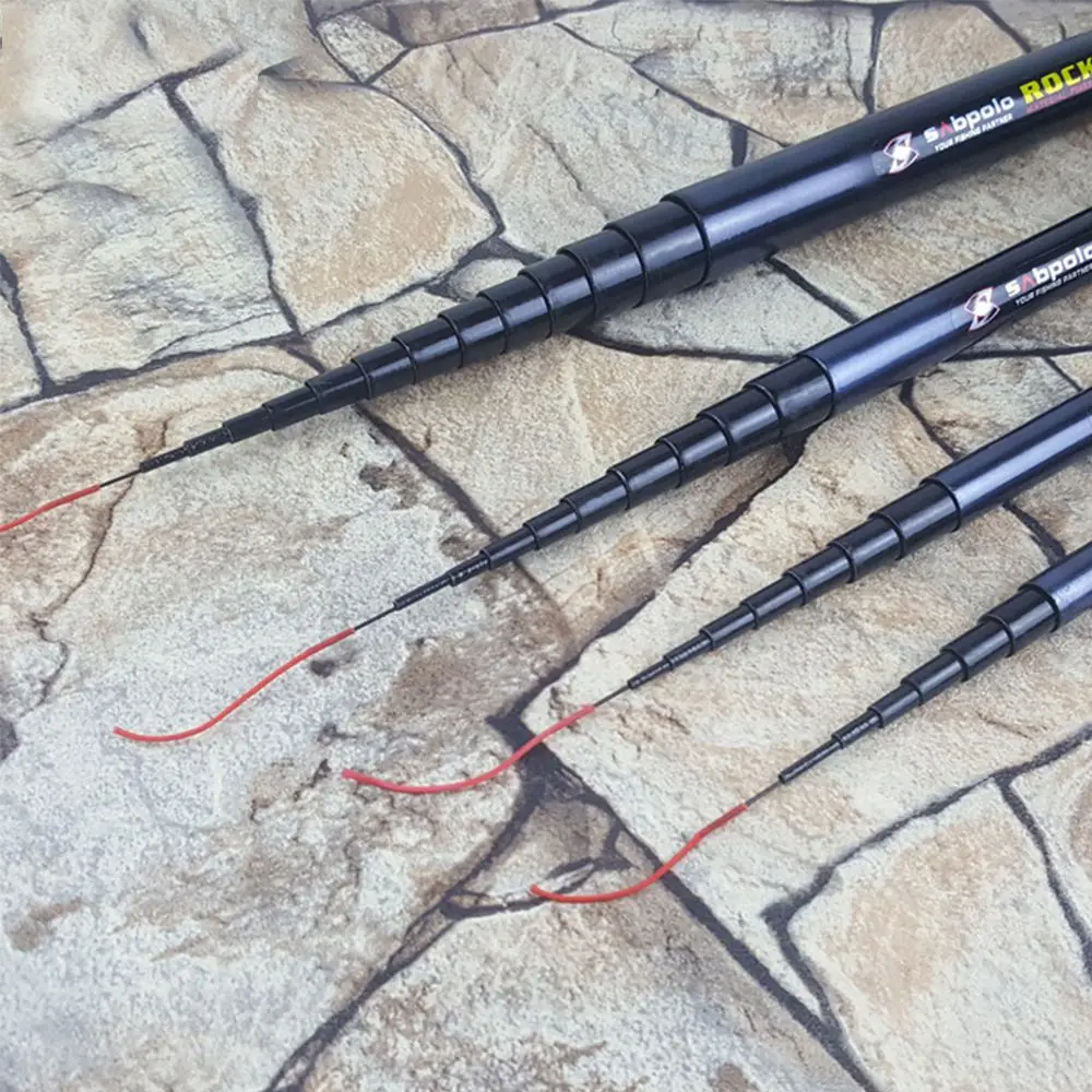 Portable Telescopic Fishing Rod Carbon Fiber Stream Lake Hand Pole Carp  Feeder Portable Fishing Rods Tackle - AliExpress