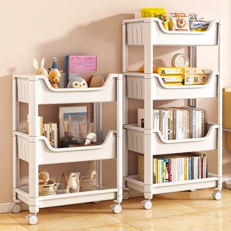 Scaffali per la casa dal pavimento al soffitto Organizzatore da scrivania semplice Carrello portaoggetti per giocattoli multistrato Scaffale per sala giochi per l'organizzazione domestica - immagine 4
