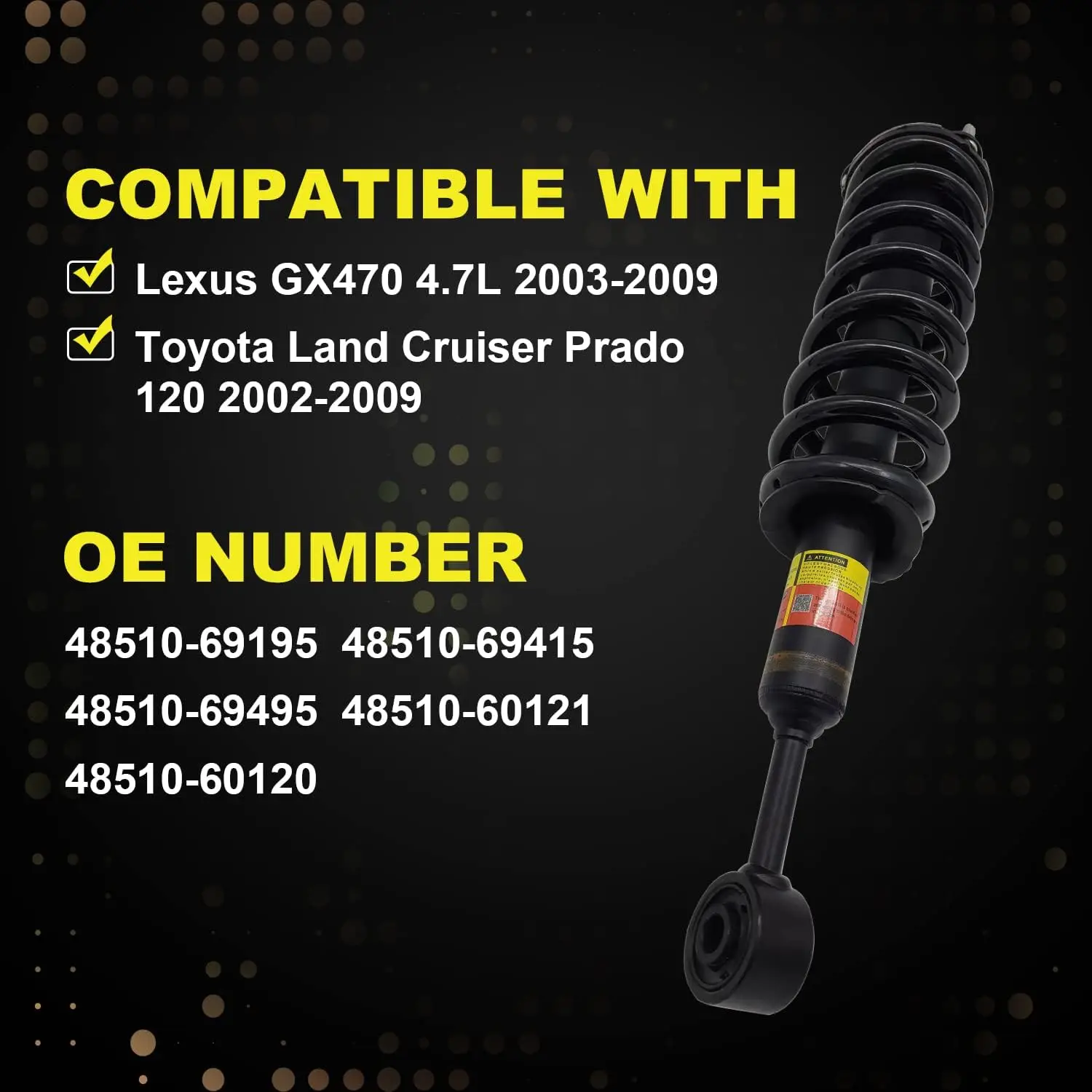  ASSY    ĸ , Ÿ  ũ  120 2002-2009 OE ȣ 48510-60121 48530-69485, 4 