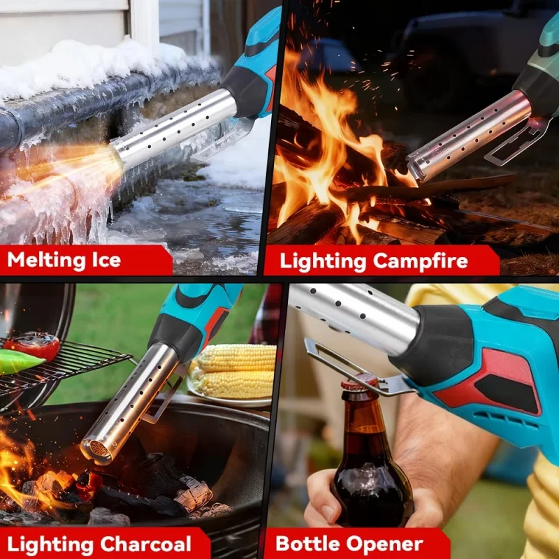 400W Cordless Fire Starter Charcoal Starter BBQ Tool Chemical Free Heated Air wi