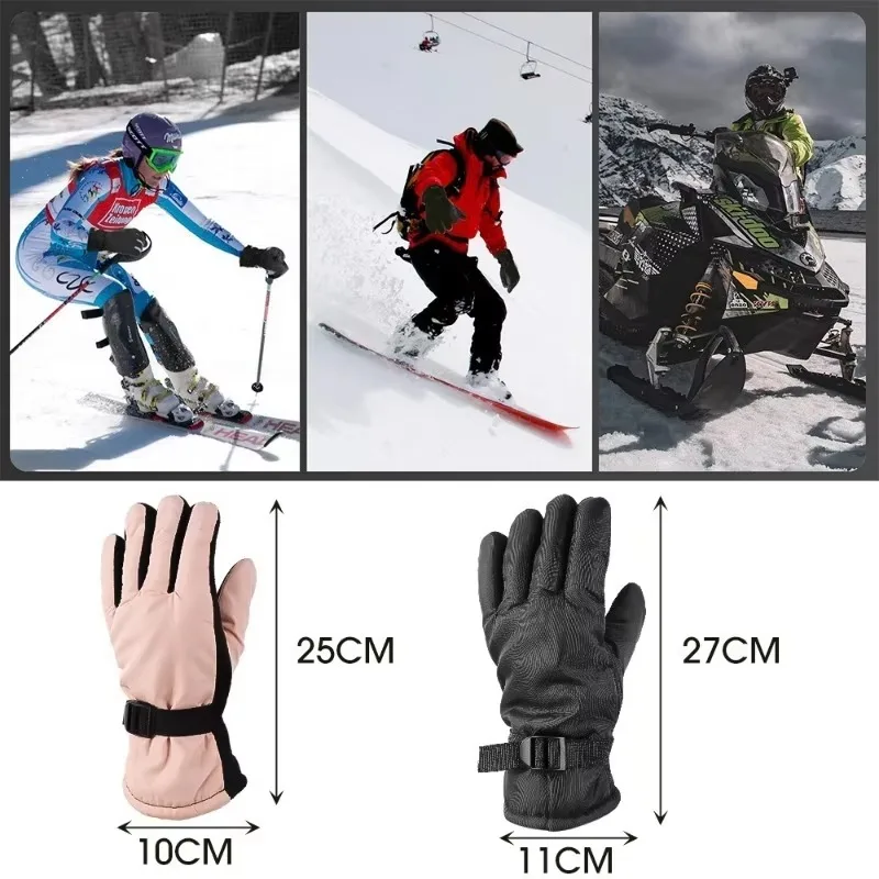 Outdoor Ski Gloves Waterproof Gloves with Touchscreen Function Thermal Snowboard Gloves Warm Motorcycle Snow Glove Men Women 6