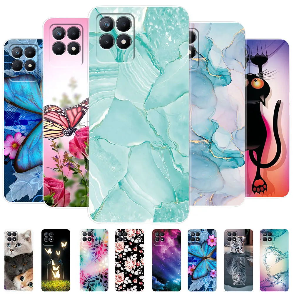 For Realme Narzo 50 Case Rmx3286 Marble Transparent Phone Case Realme Narzo 50 4G Narzo 50 Shockproof Cover Silicone Back Bumper
