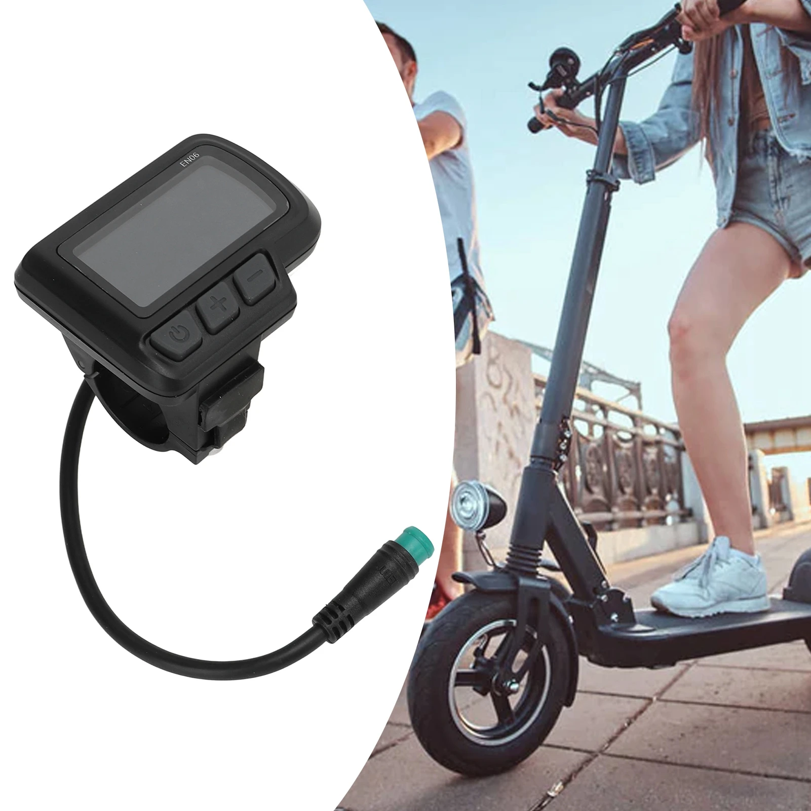 Multi-Voltage Electric Bicycle LCD Display with USB Interface